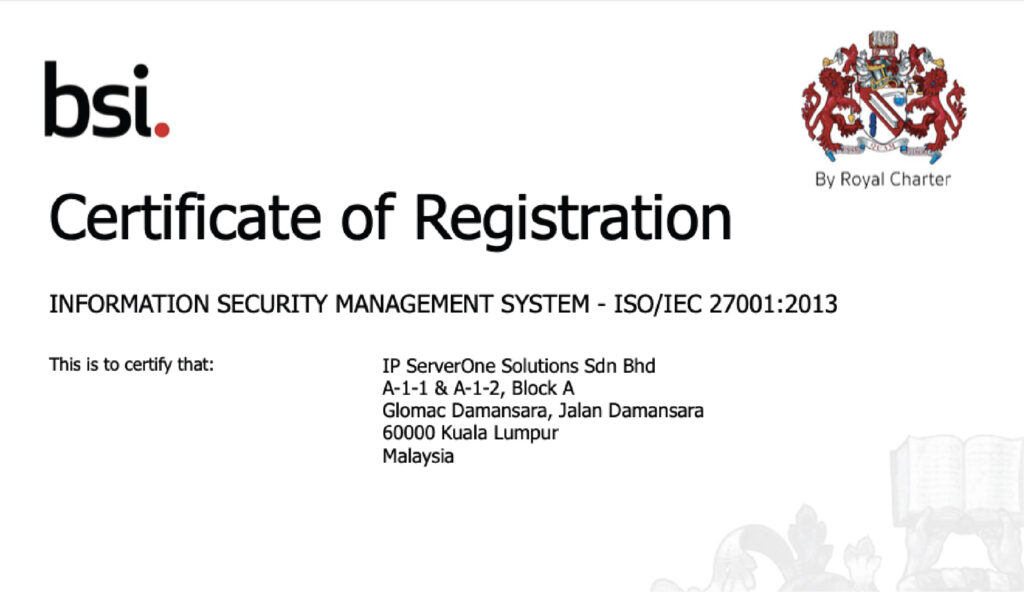 IPServerOne ISO27001